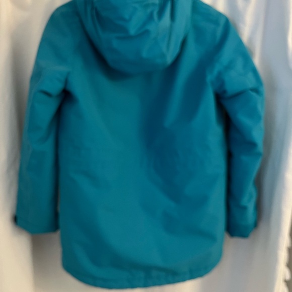 Teal and blue Lands End kids 3-in- 1 winter parka, size 10-12, medium - Picture 4 of 12